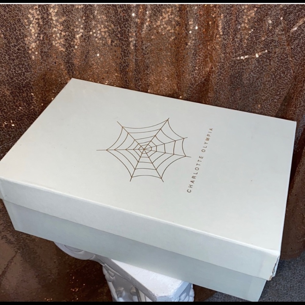 Charolette Olympia Set of Empty shoe box and 3 shoe dust bags.